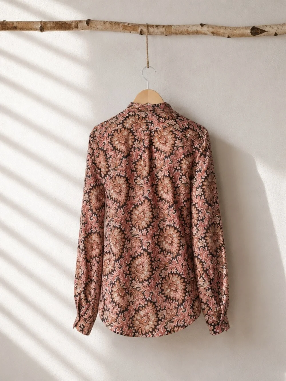 J. crew Light weight Paisley Ruffle Blouse